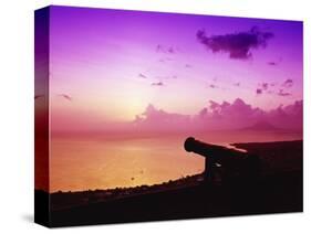 Lone Brimstone Hill Fortress Cannon at Sunset-Bob Krist-Stretched Canvas