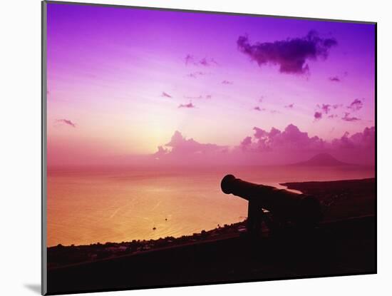 Lone Brimstone Hill Fortress Cannon at Sunset-Bob Krist-Mounted Premium Photographic Print