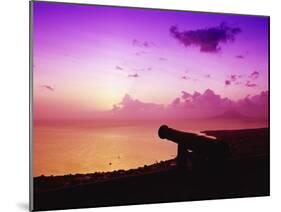 Lone Brimstone Hill Fortress Cannon at Sunset-Bob Krist-Mounted Premium Photographic Print