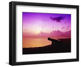 Lone Brimstone Hill Fortress Cannon at Sunset-Bob Krist-Framed Photographic Print