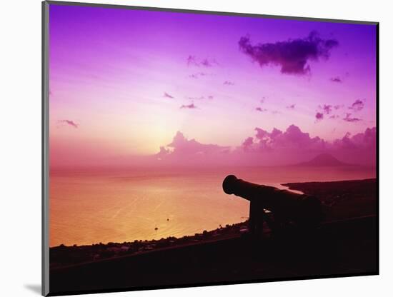 Lone Brimstone Hill Fortress Cannon at Sunset-Bob Krist-Mounted Photographic Print