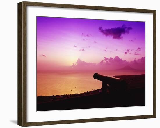 Lone Brimstone Hill Fortress Cannon at Sunset-Bob Krist-Framed Photographic Print