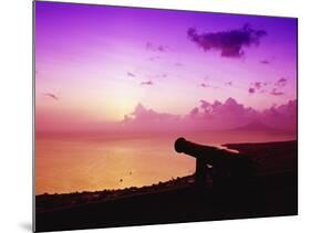 Lone Brimstone Hill Fortress Cannon at Sunset-Bob Krist-Mounted Photographic Print