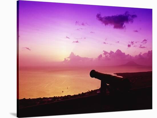 Lone Brimstone Hill Fortress Cannon at Sunset-Bob Krist-Stretched Canvas