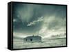 Lone Building, Cardston, Alberta, Canada-Walter Bibikow-Framed Stretched Canvas