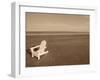 Lone Chair on Empty Beach-null-Framed Premium Photographic Print