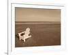 Lone Chair on Empty Beach-null-Framed Photographic Print