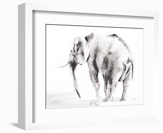 Lone Elephant Gray Crop-Aimee Del Valle-Framed Art Print