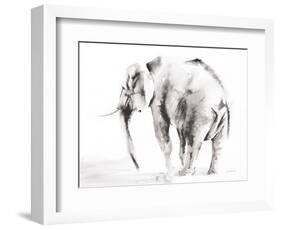 Lone Elephant Gray Crop-Aimee Del Valle-Framed Art Print