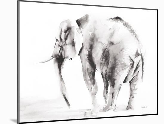 Lone Elephant Gray Crop-Aimee Del Valle-Mounted Art Print