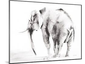 Lone Elephant Gray Crop-Aimee Del Valle-Mounted Art Print