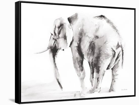 Lone Elephant Gray Crop-Aimee Del Valle-Framed Stretched Canvas