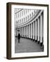 Lone Figure Walking along London's Park Crescent-johnbraid-Framed Photographic Print