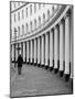 Lone Figure Walking along London's Park Crescent-johnbraid-Mounted Photographic Print
