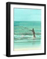 Lone Fisherman 1, 2015-Lincoln Seligman-Framed Giclee Print