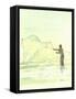 Lone Fisherman 2, 2015-Lincoln Seligman-Framed Stretched Canvas