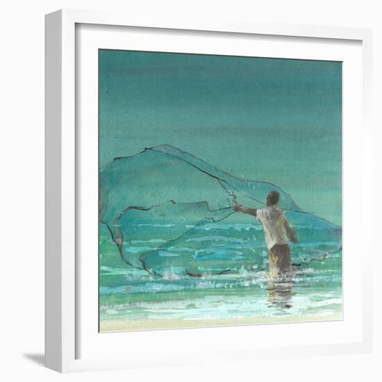 Lone Fisherman 3, 2015-Lincoln Seligman-Framed Giclee Print