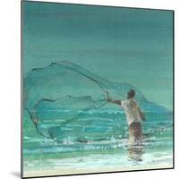 Lone Fisherman 3, 2015-Lincoln Seligman-Mounted Giclee Print