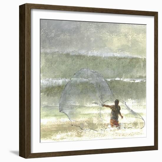 Lone Fisherman 4, 2015-Lincoln Seligman-Framed Giclee Print