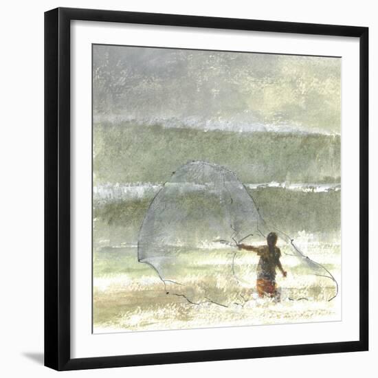 Lone Fisherman 4, 2015-Lincoln Seligman-Framed Giclee Print