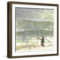 Lone Fisherman 4, 2015-Lincoln Seligman-Framed Giclee Print