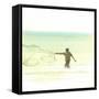 Lone Fisherman 6, 2015-Lincoln Seligman-Framed Stretched Canvas