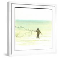 Lone Fisherman 6, 2015-Lincoln Seligman-Framed Giclee Print