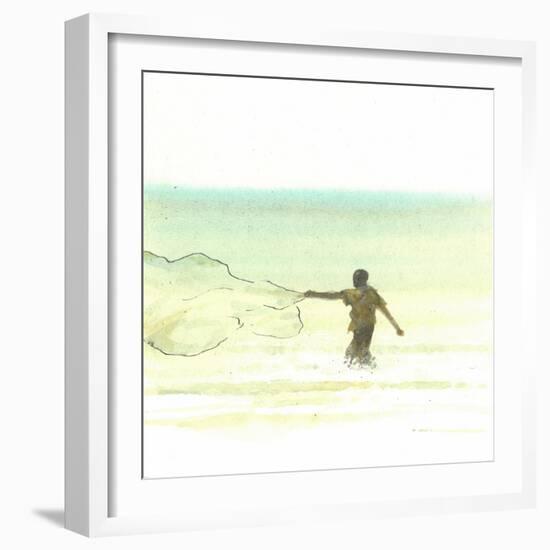 Lone Fisherman 6, 2015-Lincoln Seligman-Framed Giclee Print