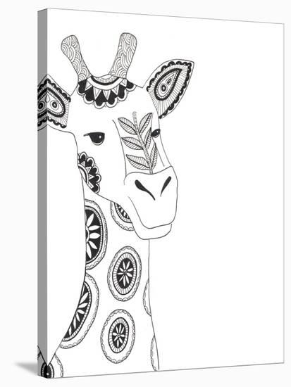 Lone Giraffe-Pam Varacek-Stretched Canvas