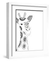 Lone Giraffe-Pam Varacek-Framed Art Print