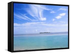 Lone Island in Ocean, Florida Keys, Florida, USA-Terry Eggers-Framed Stretched Canvas