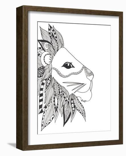 Lone Lion-Pam Varacek-Framed Art Print