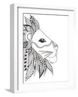 Lone Lion-Pam Varacek-Framed Art Print