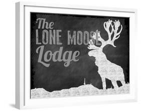 Lone Moose Lodge-null-Framed Giclee Print