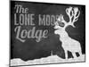 Lone Moose Lodge-null-Mounted Giclee Print