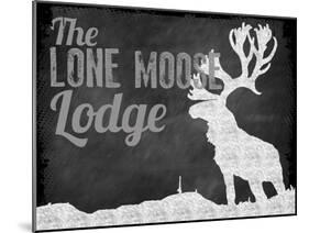 Lone Moose Lodge-null-Mounted Giclee Print