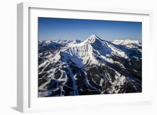 Lone Peak Seen From The Air Big Sky Resort, Montana-Ryan Krueger-Framed Photographic Print