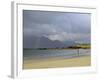 Lone Person on a Sandy Beach Under a Stormy Sky, Near Tully Cross, Connemara, Connacht-Gary Cook-Framed Photographic Print