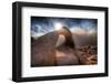 Lone Pine, California: a Woman Stands in Mobius Arch During Sunset-Brad Beck-Framed Photographic Print