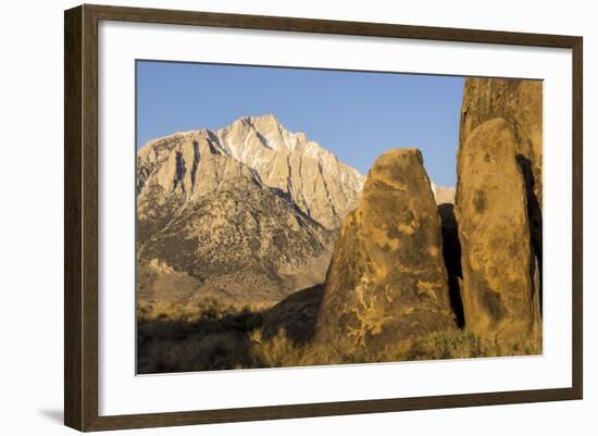 Lone Pine Peak, Eastern Sierras, Alabama Hills, Lone Pine, California-Rob Sheppard-Framed Photographic Print