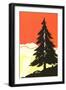 Lone Pine Silhouette-null-Framed Giclee Print