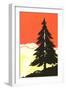 Lone Pine Silhouette-null-Framed Giclee Print