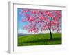 Lone Pink Blossom Tree-Patty Baker-Framed Art Print