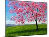 Lone Pink Blossom Tree-Patty Baker-Mounted Art Print