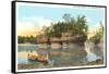 Lone Rock, Wisconsin Dells-null-Framed Stretched Canvas