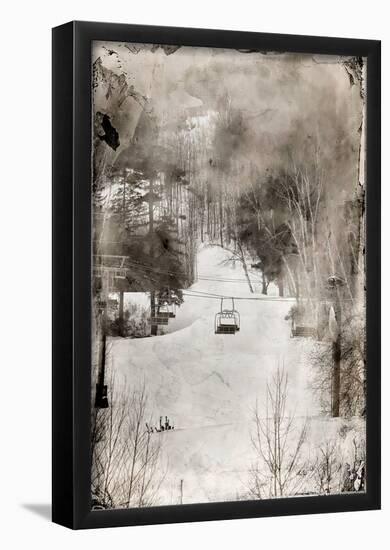 Lone Ski Lift Wet Plate-null-Framed Poster