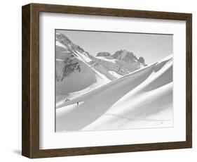 Lone Skier Shadowed by Mont Blanc-Philip Gendreau-Framed Photographic Print