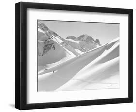 Lone Skier Shadowed by Mont Blanc-Philip Gendreau-Framed Photographic Print