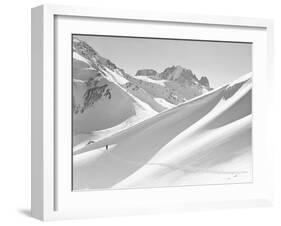 Lone Skier Shadowed by Mont Blanc-Philip Gendreau-Framed Photographic Print