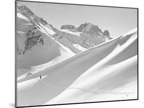 Lone Skier Shadowed by Mont Blanc-Philip Gendreau-Mounted Photographic Print